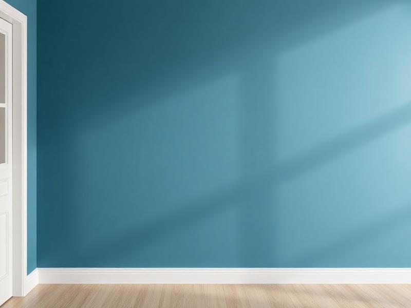 Smooth freshly painted wall after drywall repair